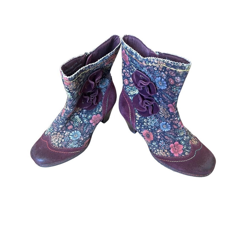 L' Atiste Simonetta Vintage Insired Sued Ankle Boots EU 37 - Picture 4 of 16